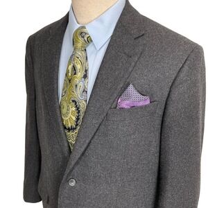 Joseph Abboud Blazer Mens 44R Charcoal Gray Vitale Barberis Canonico Wool Jacket